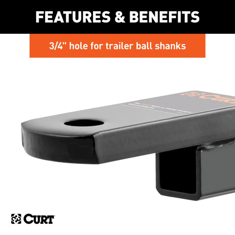 CURT 45018 Class 1 Ball Mount (1-1/4 Shank, 2,000 lbs., 1-1/4 Drop, 6-3/4 Long)