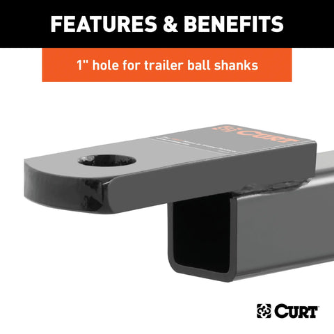 CURT 45020 Class 3 Ball Mount (2 Shank, 7,500 lbs., 2 Drop, 10-1/4 Long)