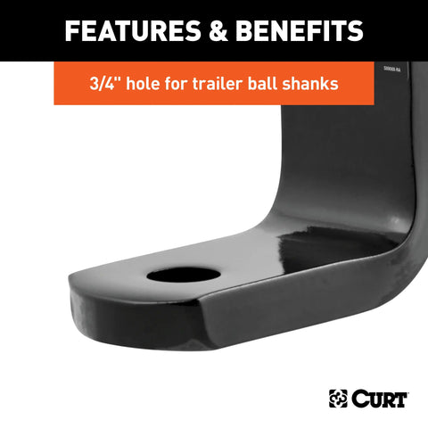 CURT 45028 Class 1 Ball Mount (1-1/4 Shank, 2,000 lbs., 6 Drop, 5-9/16 Long)