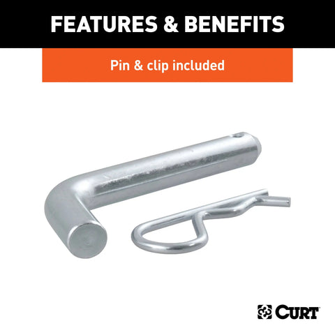 CURT 45032 Class 3 Ball Mount with Pin (2 Shank, 7,500 lbs., 2 Drop, 7-1/2 Long, in Box)