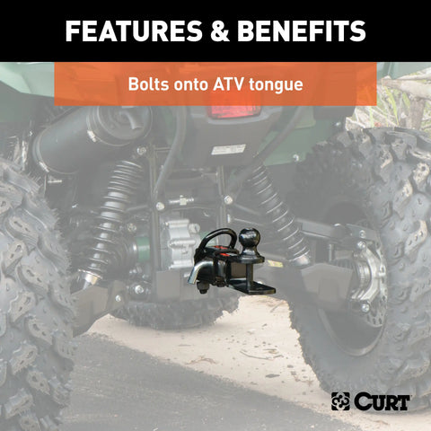 CURT 45038 ATV Towing Starter Kit with 2 Shank and Trailer Ball