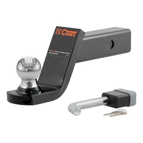 CURT 45142 Towing Starter Kit with 2 Ball (2 Shank, 7,500 lbs, 4 Drop)