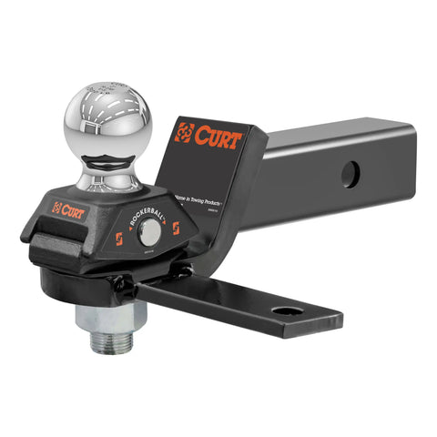CURT 45149 RockerBall Cushion Hitch with Sway Tab (2-5/16 Ball, 2 Shank, 7,500 lbs.)