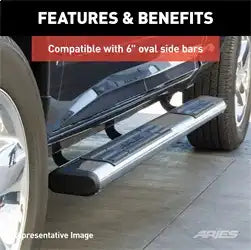 ARIES 4516 - Mounting Brackets for 6 Oval Side Bars