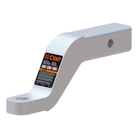 CURT 45361 Aluminum Ball Mount (2 Shank, 8,000 lbs, 4 Drop, 8-1/2 Long)