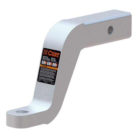 CURT 45362 - Aluminum Ball Mount (2in. Shank 8000 lbs 6in. Drop 8-1/2in. Long)
