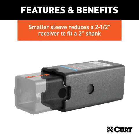CURT 45408 Reducer Sleeve Set (3 to 2-1/2 2 Shanks, Pieces)