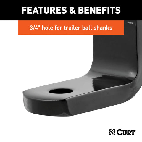 CURT 45521 Class 2 Ball Mount (1-1/4 Shank, 3,500 lbs., 3-1/4 Drop, 7-1/4 Long)