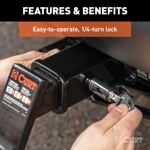 CURT 45900 Adjustable Channel Mount with Dual Ball (2 Shank, 14,000 lbs., 6 Drop)