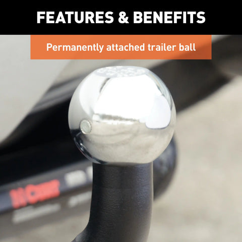 CURT 45591 Euro Mount (1-7/8 Ball, 1-1/4 Shank, 3,500 lbs., 5-1/8 High, 11-1/4 Long)