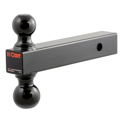 CURT 45660 Multi-Ball Mount (2 Solid Shank, 2 & 2-5/16 Black Balls)
