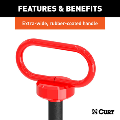 CURT 45804 5/8 x 4-Inch Clevis Pin Hitch with Rubber-Coated Handle and Clip