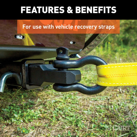 CURT 45832 D-Ring Shackle Mount Trailer Hitch, Fits 2-Inch Receiver, 13,000 lbs