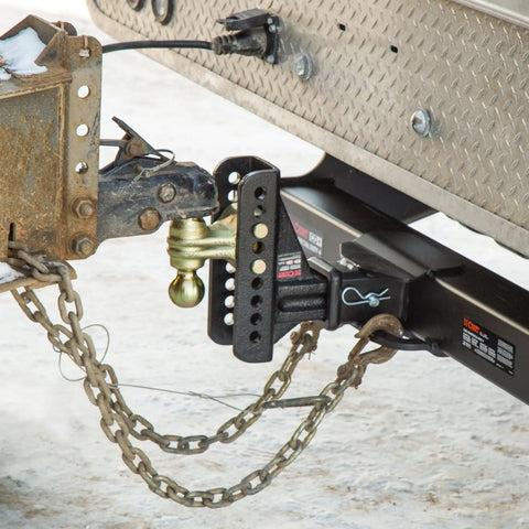 CURT 45902 Adjustable Channel Mount with Dual Ball (2-1/2 Shank, 20,000 lbs., 6 Drop)
