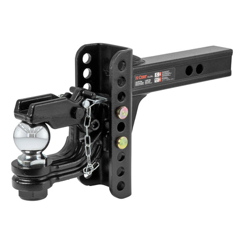 CURT 45907 Adjustable Channel Mount with 2-5/16 Ball & Pintle (2 Shank, 13,000 lbs.)