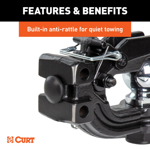 CURT 45908 Adjustable Channel Mount with 2-5/16 Ball & Pintle (2-1/2 Shank, 20,000 lbs.)