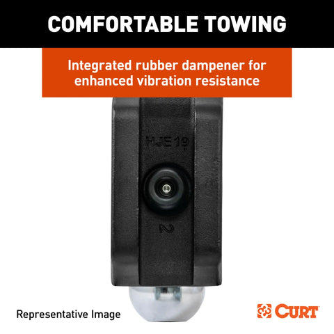 CURT 45939 HD Deep-Drop Adjustable Hitch Ball Mount with Dual Ball, 2-1/2 Shank, 20K