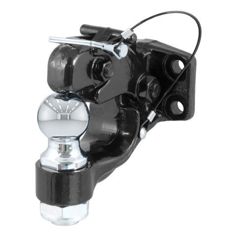 CURT 48190 Pintle Hitch with 2-Inch Trailer Ball, 16,000 lbs, Mount Required
