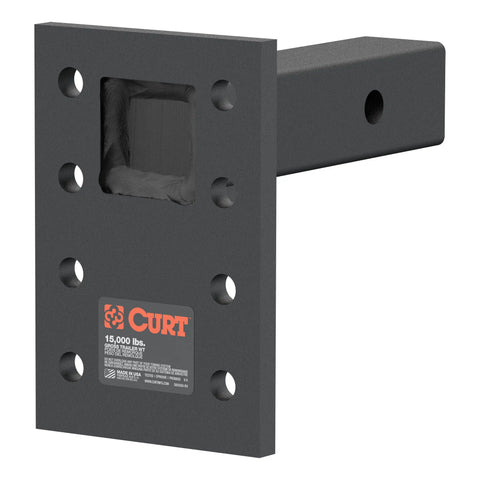 CURT 48328 Adjustable Pintle Mount (2 Shank, 15,000 lbs., 7 High, 6 Long)