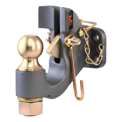 CURT 48411 SecureLatch Ball & Pintle Hitch (2 Ball, 20,000 lbs.)
