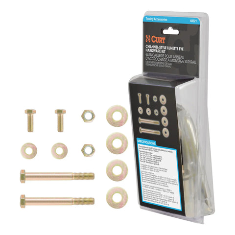CURT 48621 Pintle Hitch Lunette Ring Hardware Kit, 4 Bolts