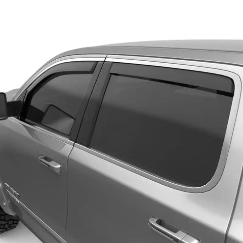 EGR 572965 - 19-23 Ram 1500 In-Channel Window Visors Front/Rear Set Matte Black Extended Cab