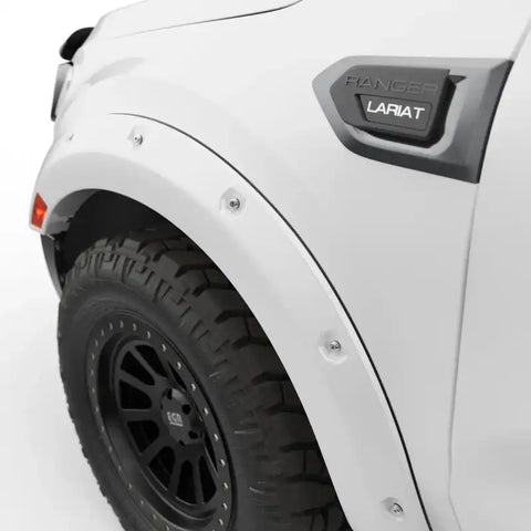 EGR 793554-YZ -  19-22 Ford Ranger Painted To Code Oxford Traditional Bolt-On Look Fender Flares White Set Of 4
