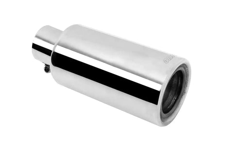 Gibson Performance Exhaust 500659 Stainless Rolled Edge Angle Muffler Quiet Tip Clamp-On