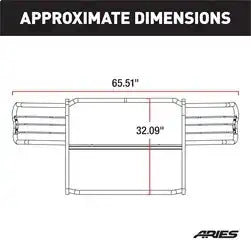 ARIES 5051 - 1-1/2-Inch Black Steel Grille Guard, No-Drill, Select Dodge Nitro