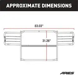 ARIES 5056 - Black Steel Grille Guard, Select Dodge, Ram 2500, 3500