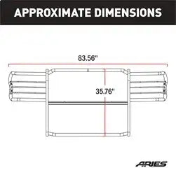 ARIES 5058 - 1-1/2-Inch Black Steel Grille Guard, No-Drill, Select Dodge, Ram 1500
