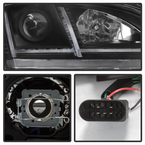 Spyder Auto 5085542 ( Signature ) Sequential Turn Signal Projector Headlight - Black