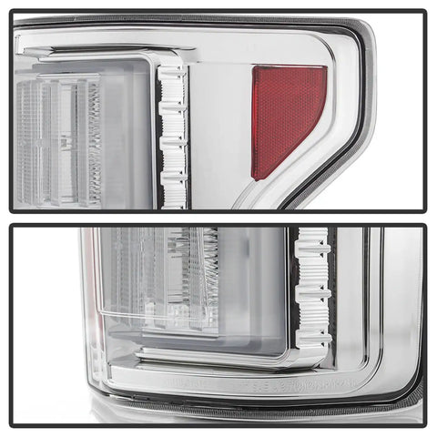 Spyder Auto 5085658 Light Bar LED Tail Lights - Chrome