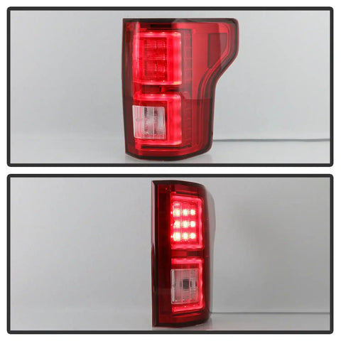Spyder Auto 5085764 Light Bar LED Tail Lights - Red Clear