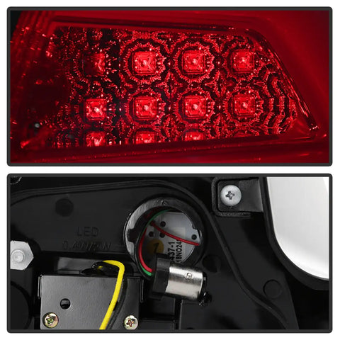 Spyder Auto 5086075 LED Tail Lights - Red Clear