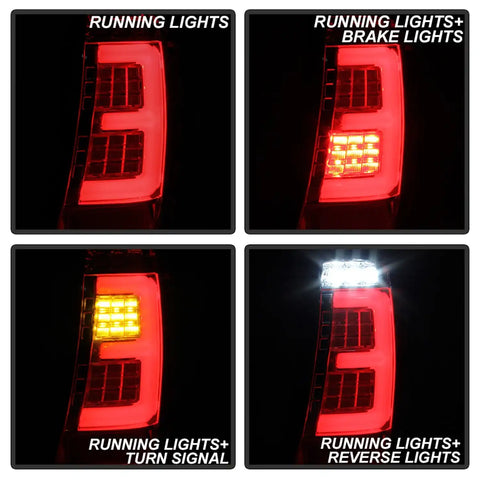 Spyder Auto 5086136 Light Bar LED Tail Lights - Chrome