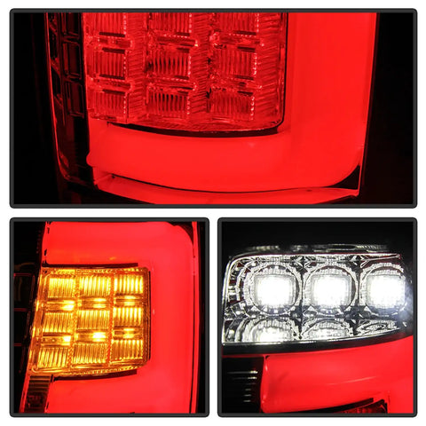 Spyder Auto 5086136 Light Bar LED Tail Lights - Chrome