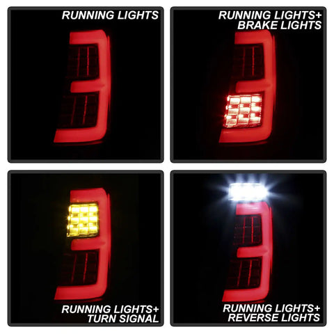 Spyder Auto 5086150 Light Bar LED Tail Lights - Black Smoke