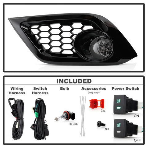 Spyder Auto 5086372 OEM Style Fog Lights W/OEM Fit Switch - Clear