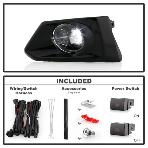 Spyder Auto 5087065 OEM Style Full LED Fog Lights W/Universal Switch - Clear