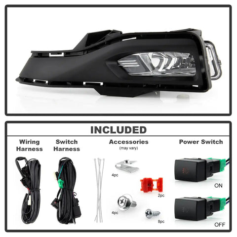 Spyder Auto 5087089 OEM Style Fog Lights W/Universal Switch - Clear
