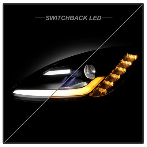 Spyder Auto 5087959 (Spyder Apex) High-Power LED Module (High Beam And Low Beam) Equipped Headlights - Black