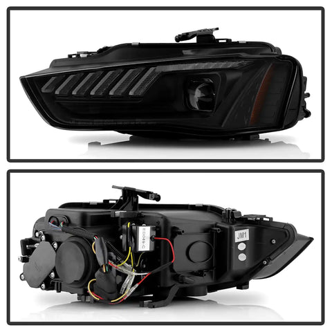 Spyder Auto 5088321 (Spyder Signature) Projector Headlights - Switch Back Sequential LED Turn Signal Black