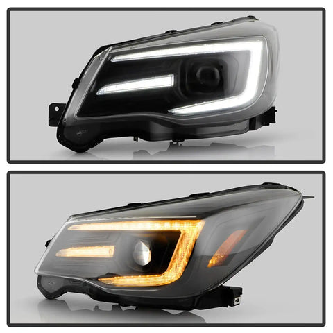 Spyder Auto 5088451 (Spyder Signature) Headlights - Sequential LED Turn Signal Black