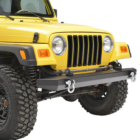 Paramount Automotive 51-0007 - 87-06 Jeep Wrangler YJ/TJ Classic Front Bumper w/ D-Ringss Black