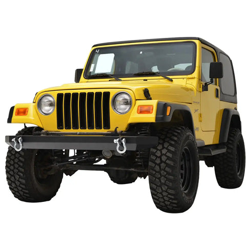 Paramount Automotive 51-0007 - 87-06 Jeep Wrangler YJ/TJ Classic Front Bumper w/ D-Ringss Black