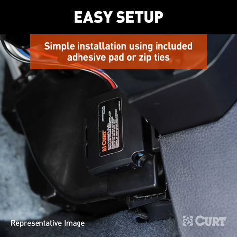 CURT 51190 - Echo Under-Dash Trailer Brake Controller Bluetooth Smartphone Connection