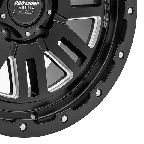 Pro Comp 5161-295550 Size:20x9 Bolt Pattern: 5x150 Maxload2500: Back Space: 5BS Offset: 0