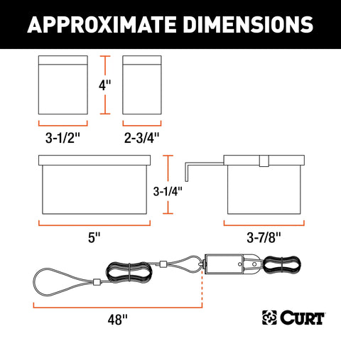 CURT 52026 - Soft-Trac 2 Trailer Breakaway Switch Kit System with Battery