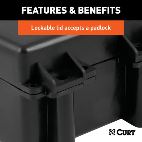 CURT 52027 - 5in. x 3-3/8in. 3-3/4in. Watertight Breakaway Battery Case